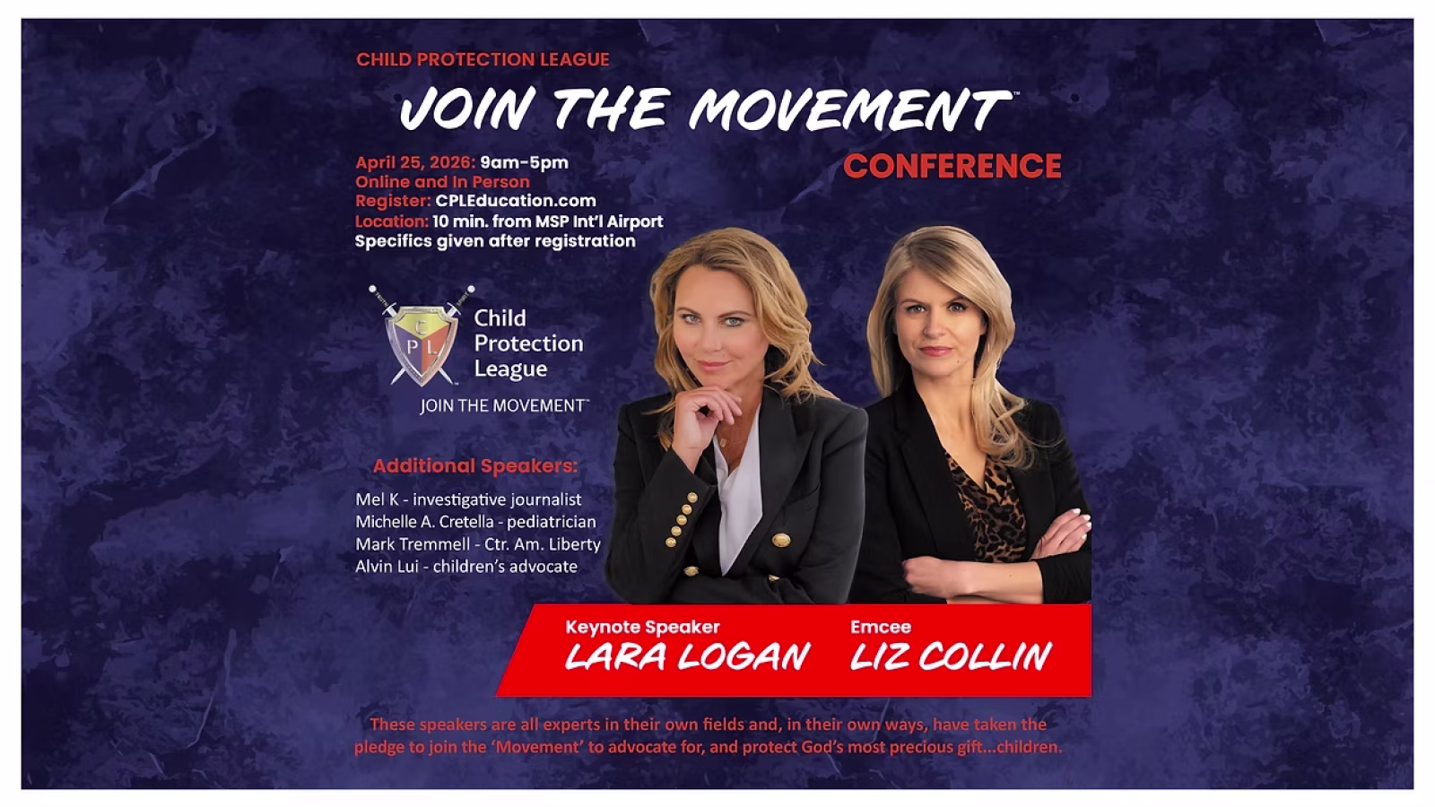 Come Meet Lara Logan, Mel K, and the Child Protection League in the Twin Cities This Saturday